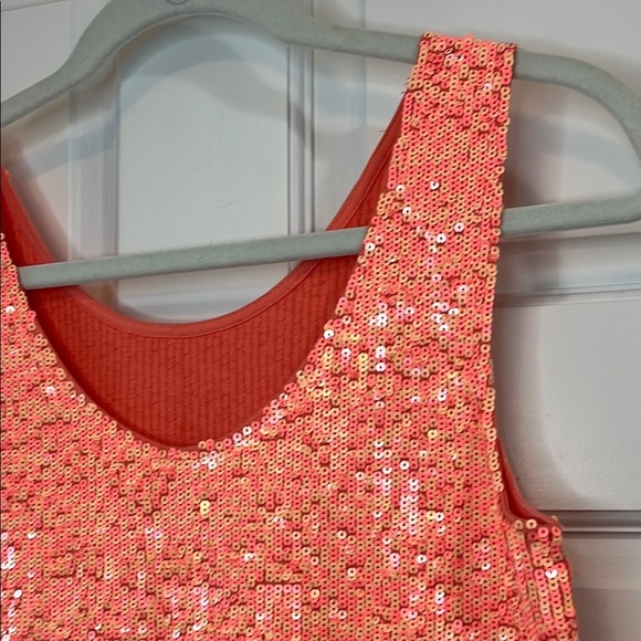J. Crew Peach Sequin Tank Top with Rounded Neckline - Size XS - Picture 13 of 13